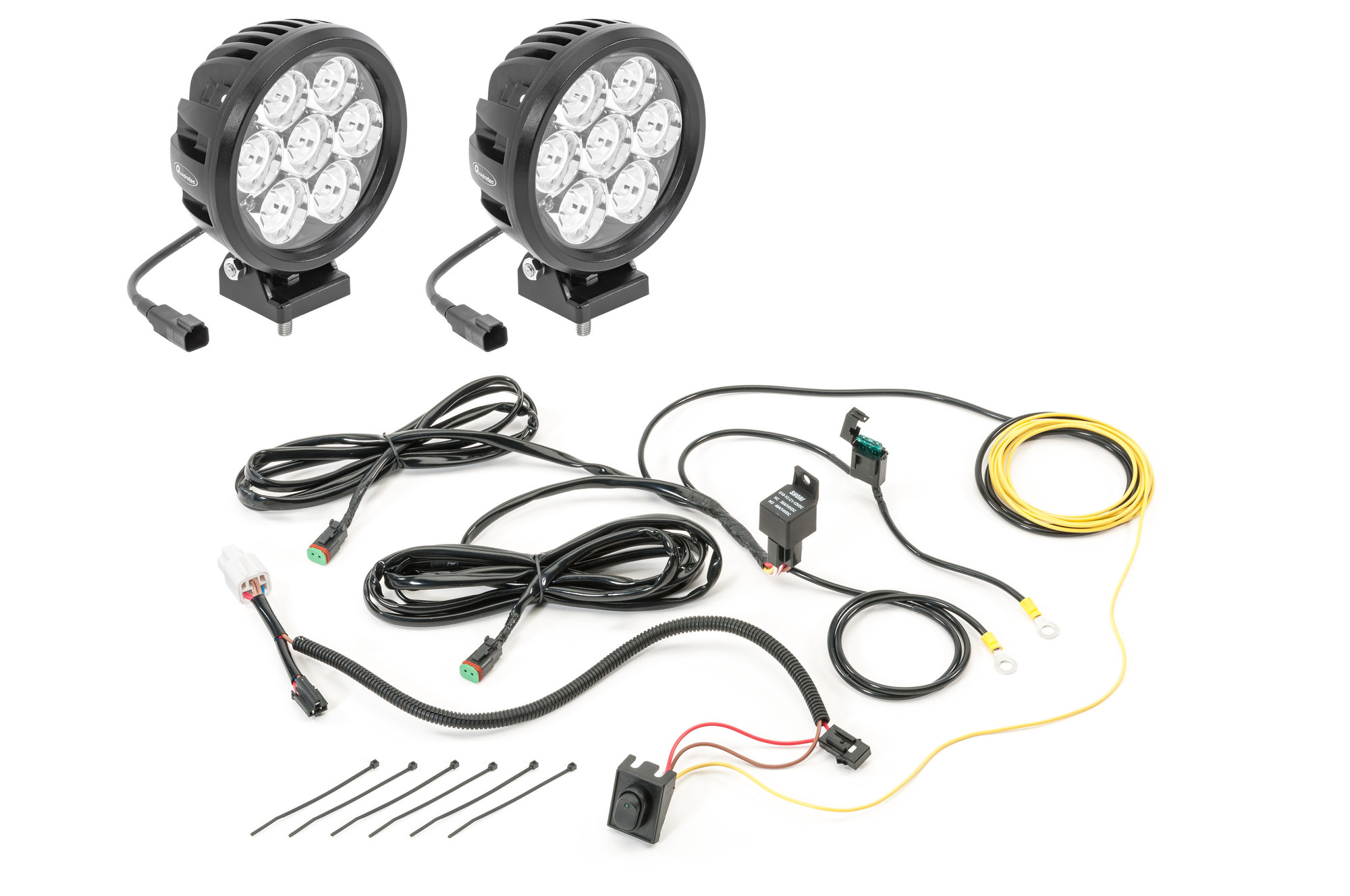vals vervagen Dijk Quadratec 6" Round LED Lights with Wiring Harness | Quadratec