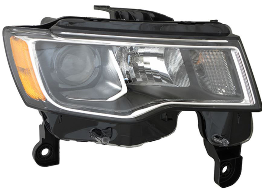 Quadratec Headlight Assembly Standard Halogen in Chrome for 1720 Jeep
