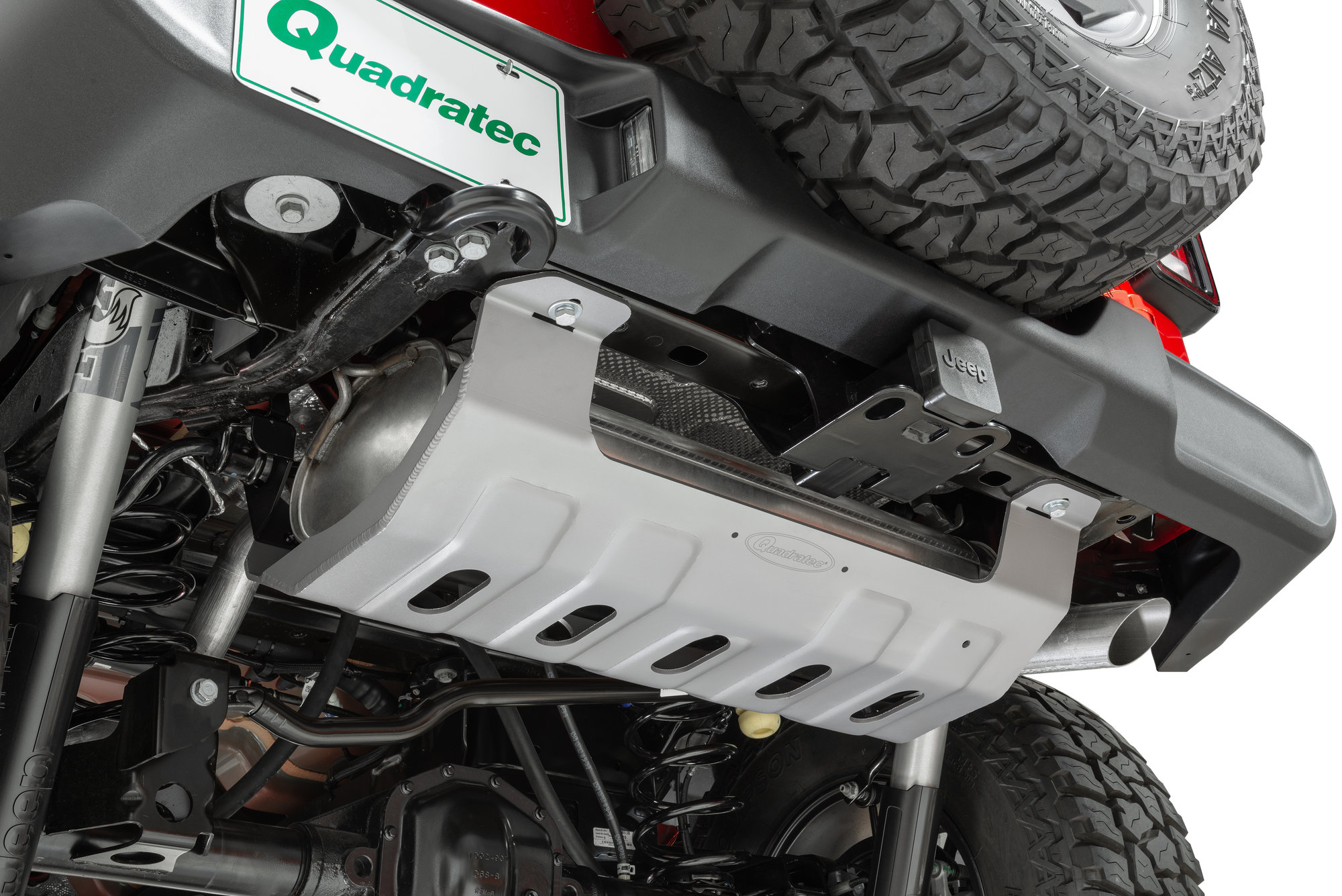Quadratec Aluminum Modular Muffler Skid Plate for 18-21 Jeep Wrangler JL |  Quadratec