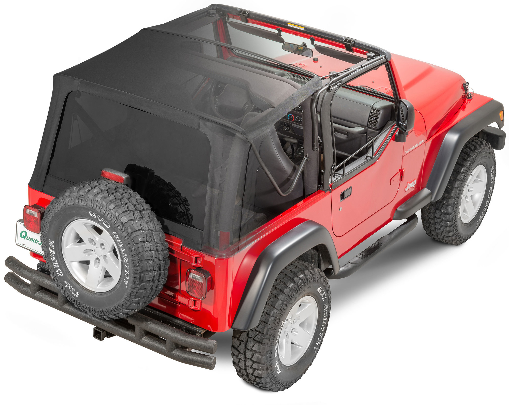 QuadraTop Gen II Complete Soft Top with Upper Doors for 97-06 Jeep Wrangler  TJ | Quadratec