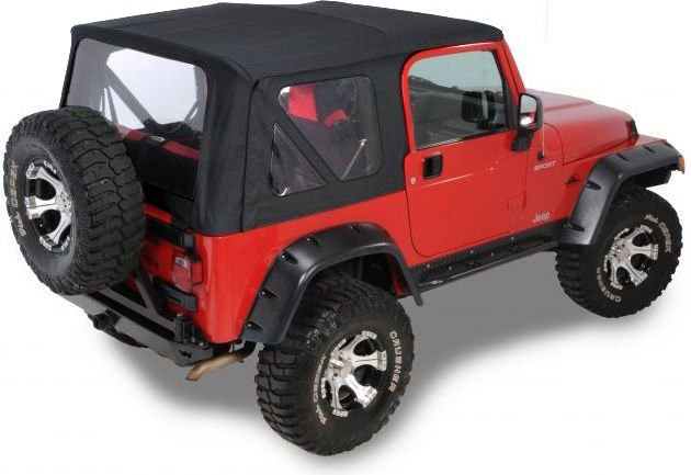 QuadraTop Replacement Soft Top with Clear Windows for 97-06 Jeep Wrangler TJ  | Quadratec