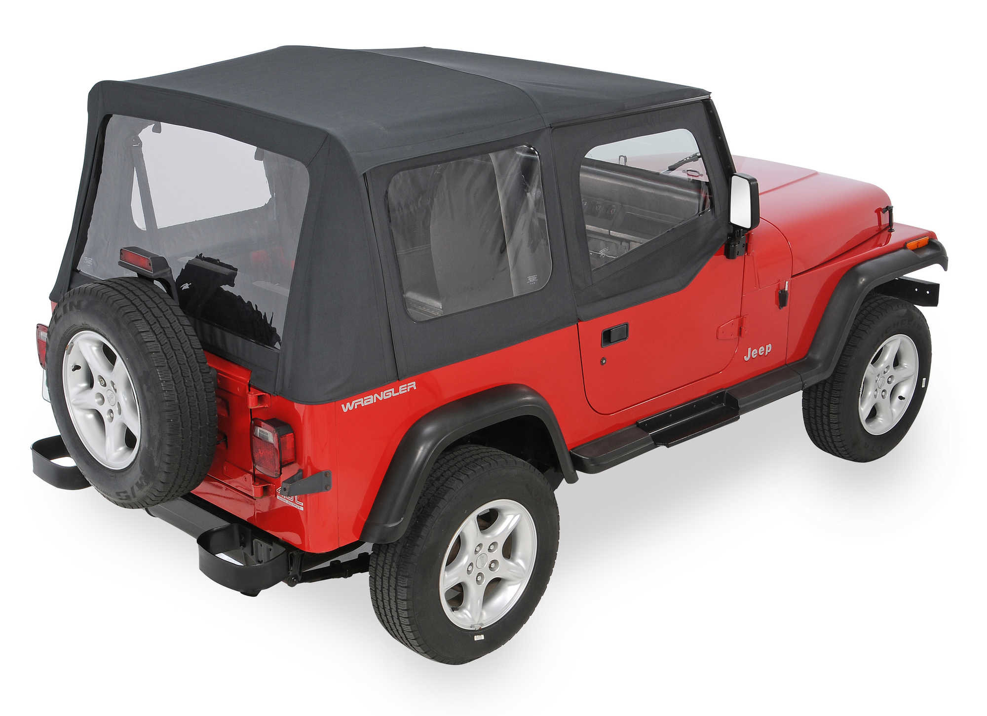 QuadraTop Replacement Soft Top with Upper Doors & Clear Windows for 88-95 Jeep  Wrangler YJ | Quadratec