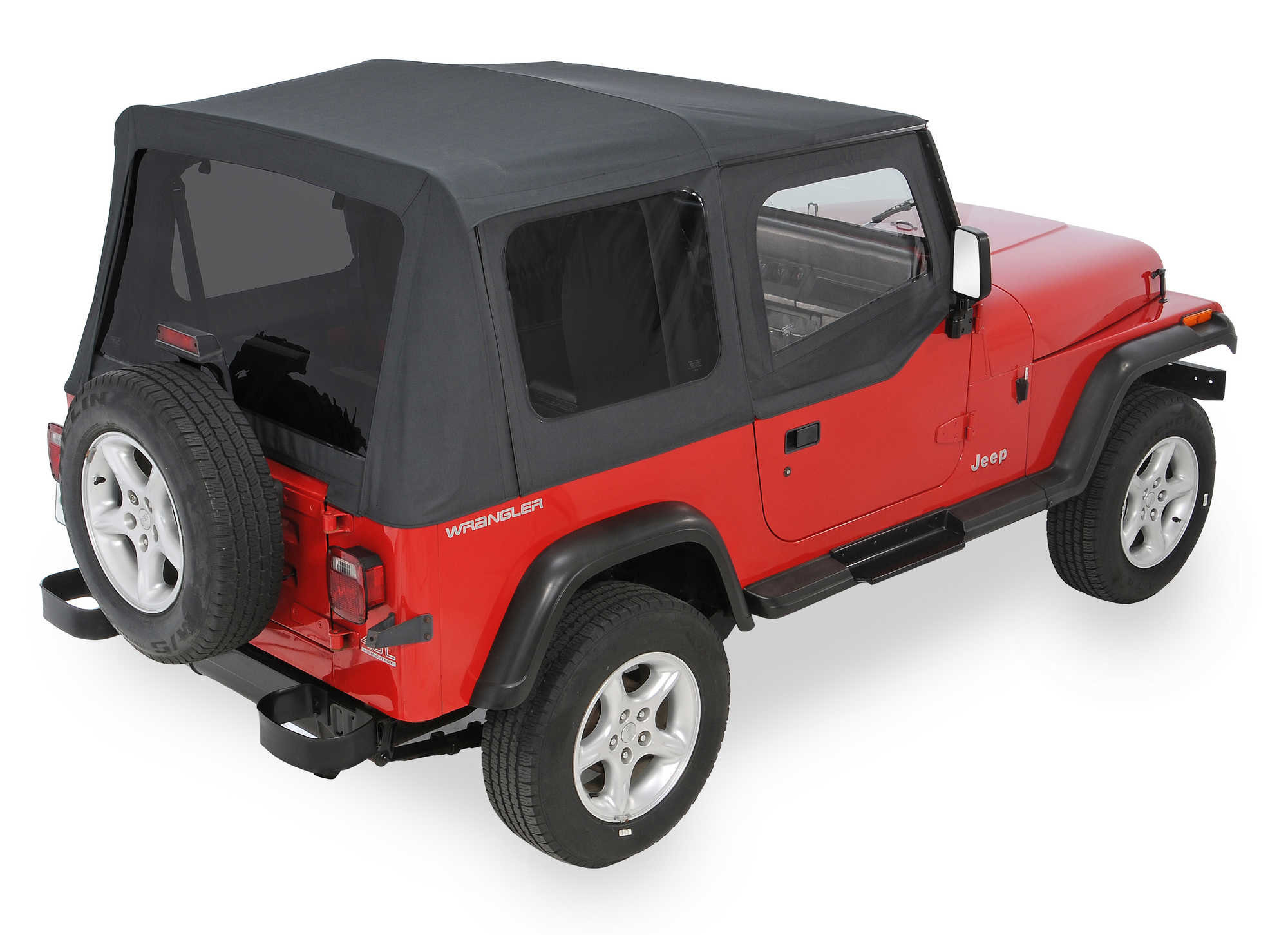 QuadraTop Replacement Soft Top with Upper Doors & Tinted Rear Windows for  88-95 Jeep Wrangler YJ | Quadratec