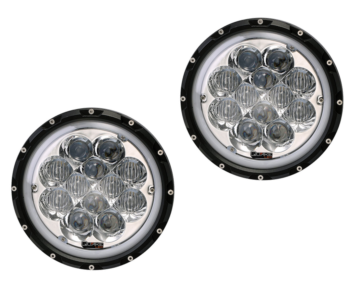 Aaiwa 7" RGB Starry LED Headlights With Chasing Halo DRL For Jeep Wrangler JK TJ LJ CJ & Classic Trucks