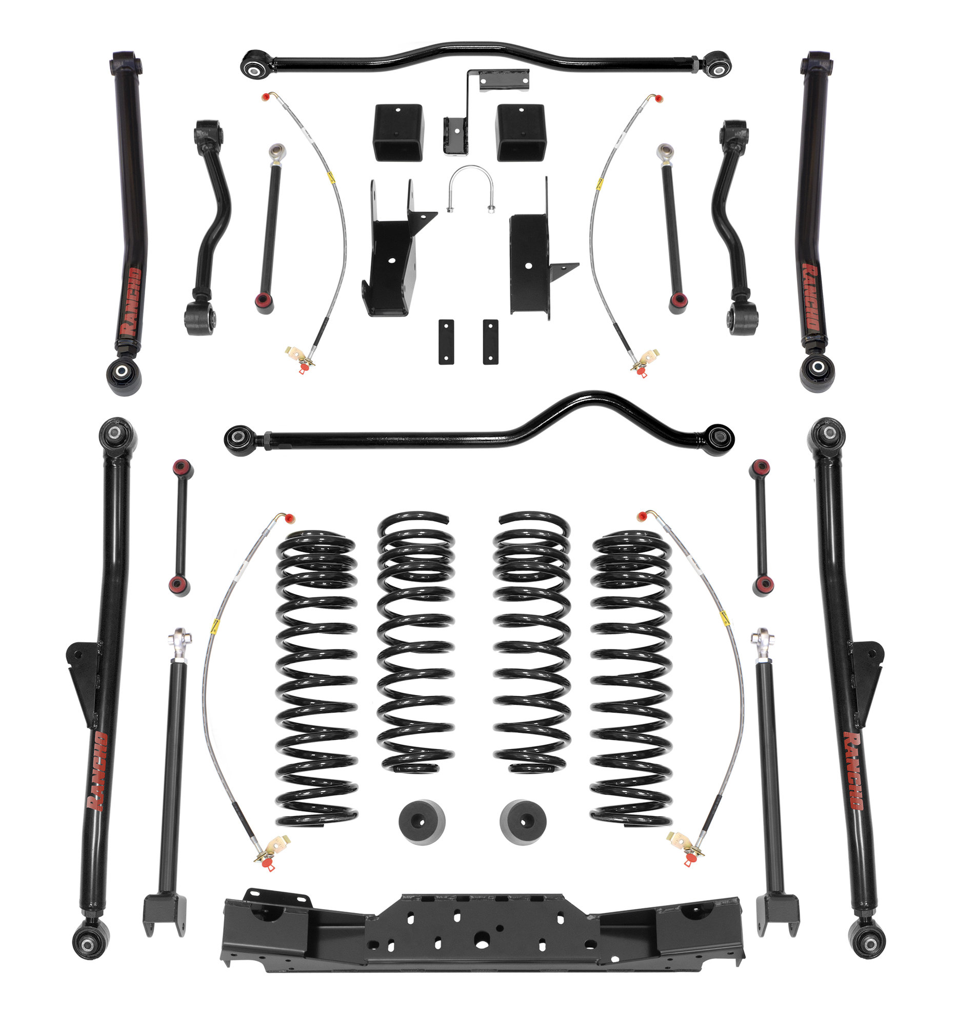 Rancho RS66115B 4in Crawler Long Arm Lift Kit for 07-18 Jeep Wrangler JK |  Quadratec