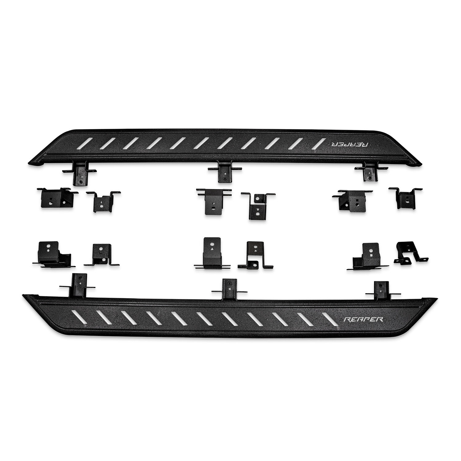 Steel Side Step Nerf Bars For 2018-2024 Jeep Wrangler JL 4-Door - Textured Black, Easy Mount