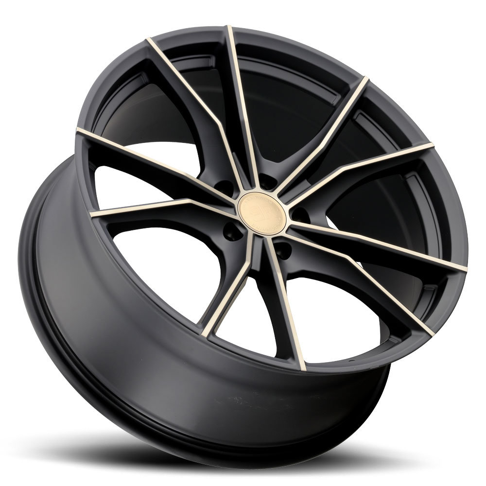 Black Rhino Zion Wheel in Matte Black with Machined Face and Dark