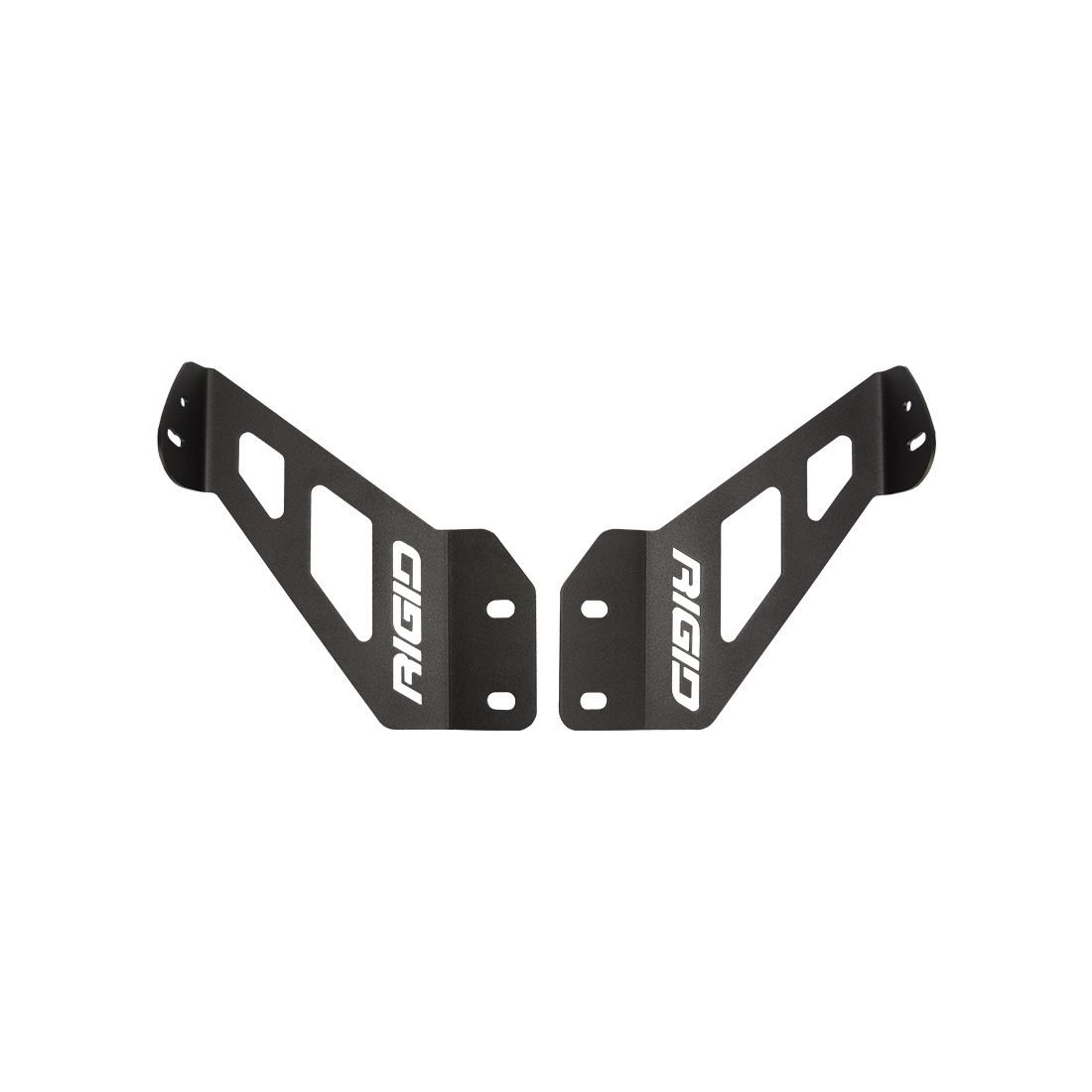 Hood Mount LED Light Brackets Textured Black, #62-41015