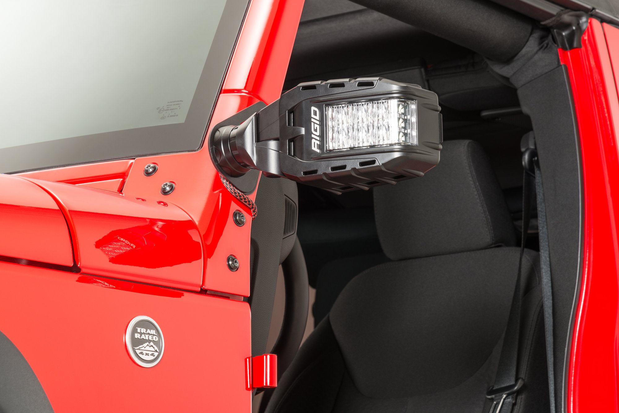 Rigid Industries 41647 Reflect Side Mirror A-Pillar Brackets for 07-18 Jeep  Wrangler JK | Quadratec