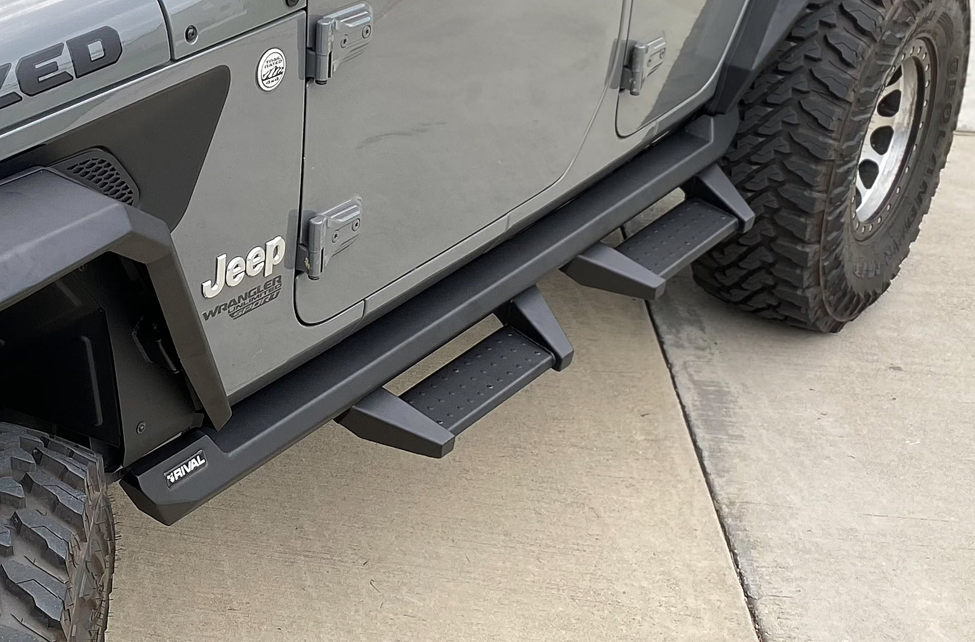 Rival 4x4 2D.2708.1 Detachable Drop Steps for RIVAL Side Rock Rails for