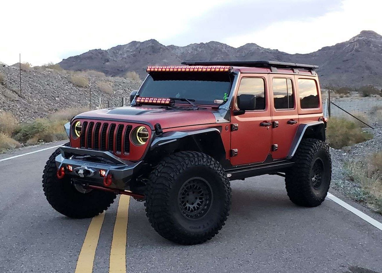 Bracket Set - 50 Light Bar - Overhead Mount - Pair - for Jeep 392/Mojave