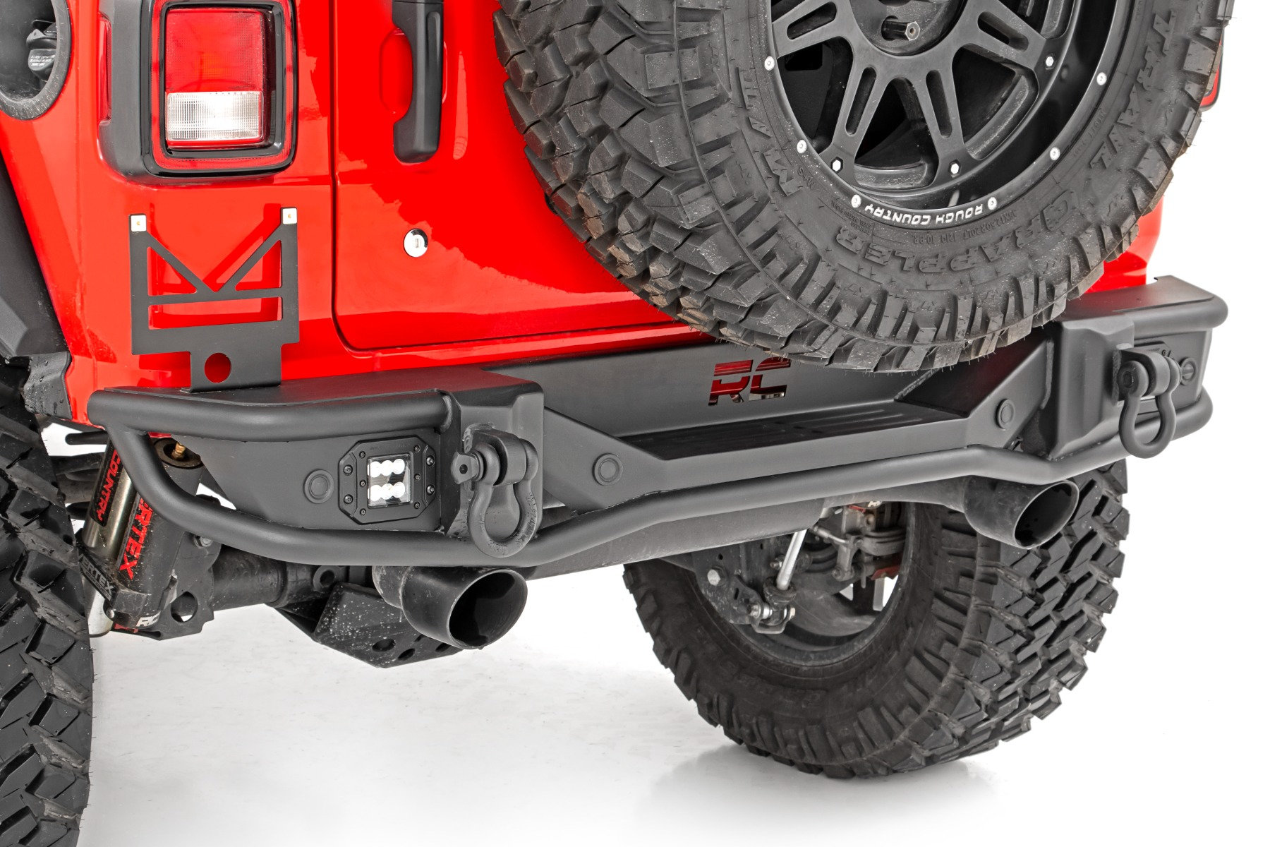 Rough Country 10648 Tubular Rear Bumper for 18-22 Jeep Wrangler JL |  Quadratec