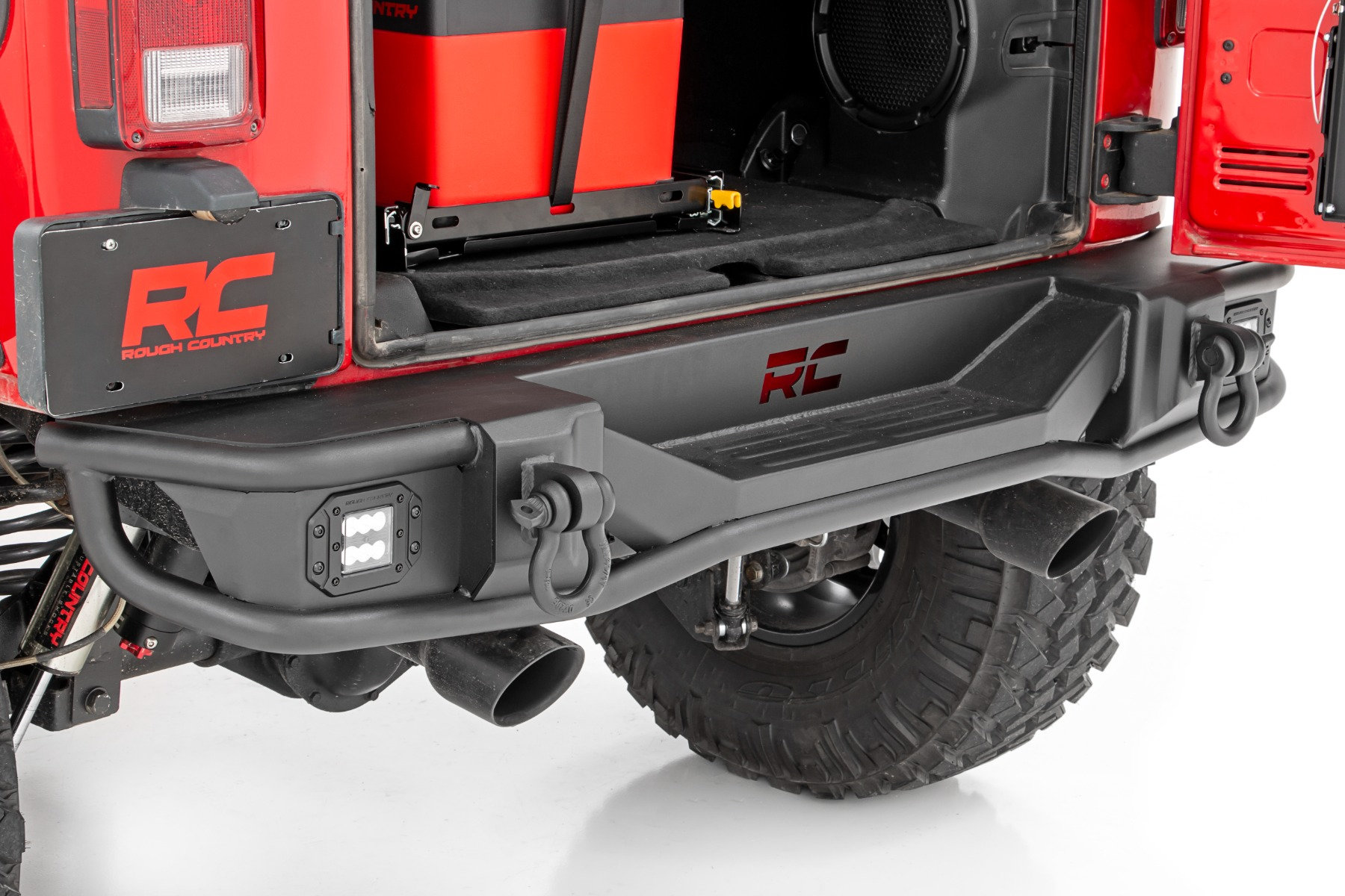 Rough Country 10649 Tubular Rear Bumper for 07-18 Jeep Wrangler JK |  Quadratec