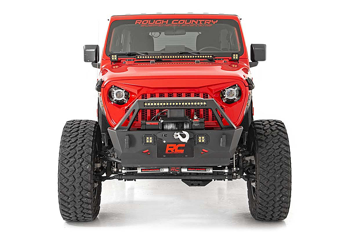 Rough Country 10496 Angry Eyes Replacement Grille for 18-21 Jeep Wrangler  JL & 20-21 Gladiator JT | Quadratec