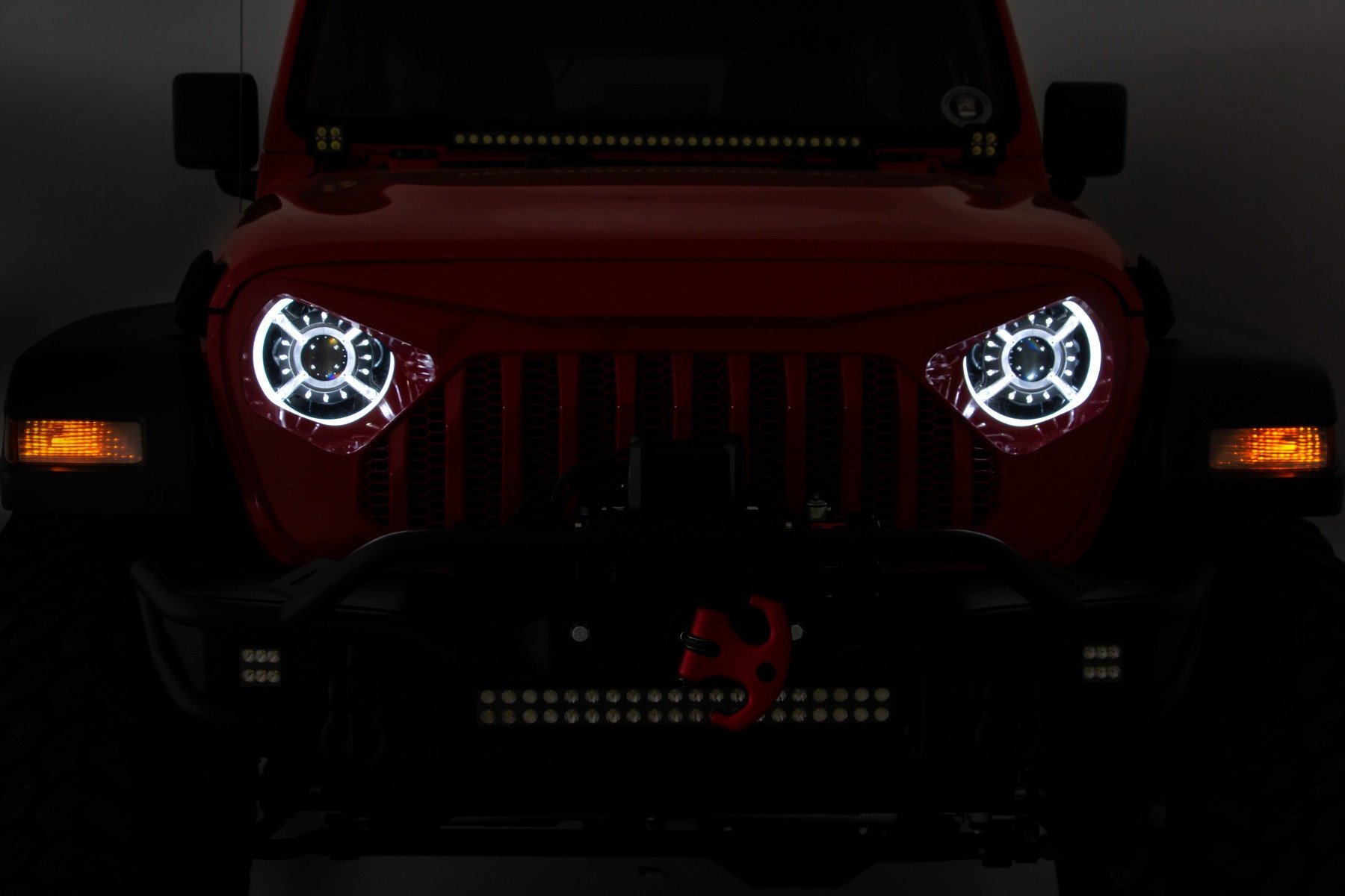Rough Country RCH5300 9 Inch LED Halo Projector Headlights for 18-22 Jeep  Wrangler JL & 20-22 Gladiator JT | Quadratec