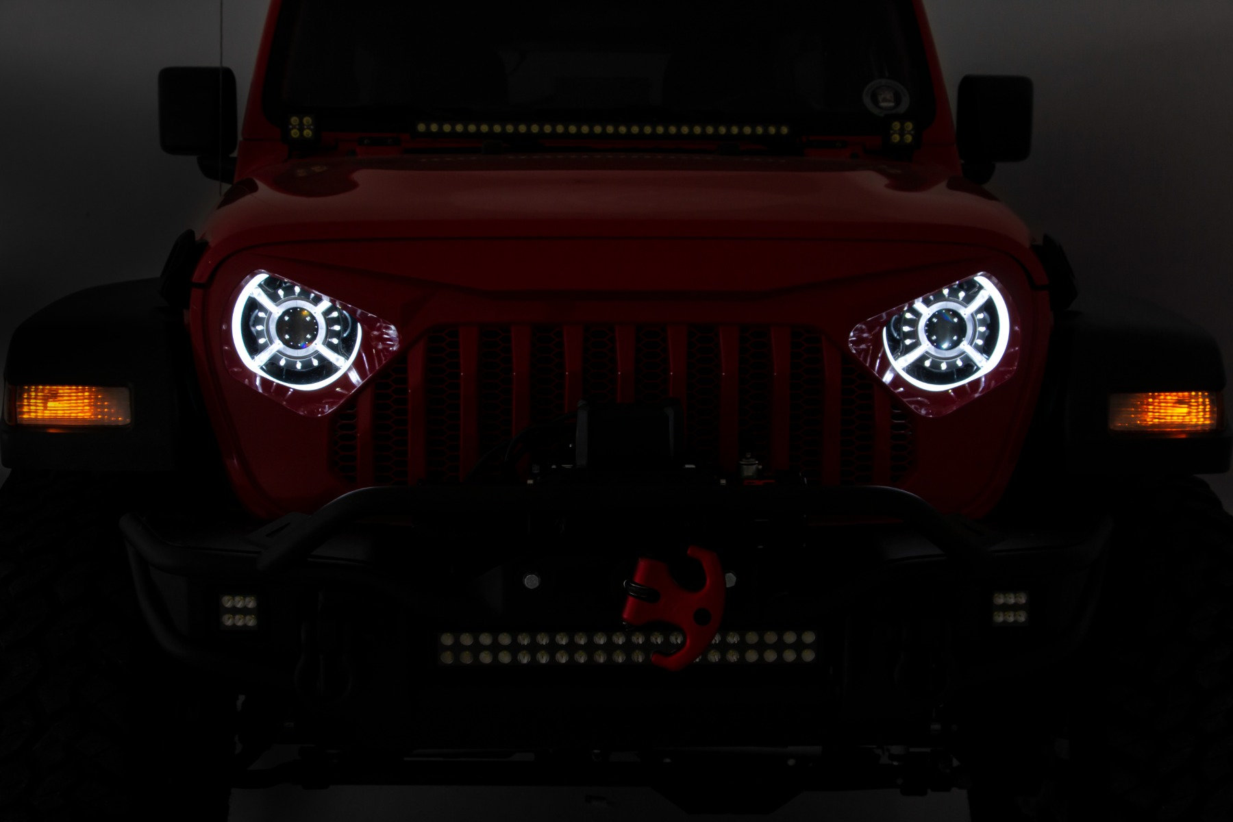 Rough Country RCH5300 9 Inch LED Halo Projector Headlights for 18-22 Jeep  Wrangler JL & 20-22 Gladiator JT | Quadratec