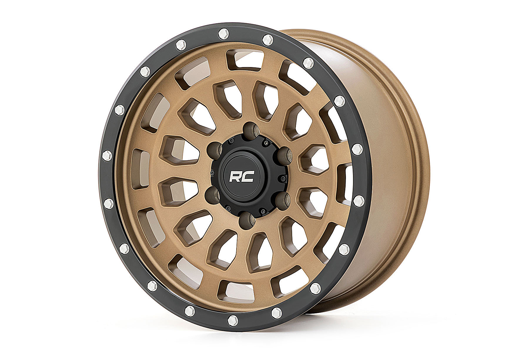 Rough Country 87170918 87 Series Wheel in Bronze with Black Simulated  Beadlock for 07-22 Jeep Wrangler JK, JL & Gladiator JT | Quadratec