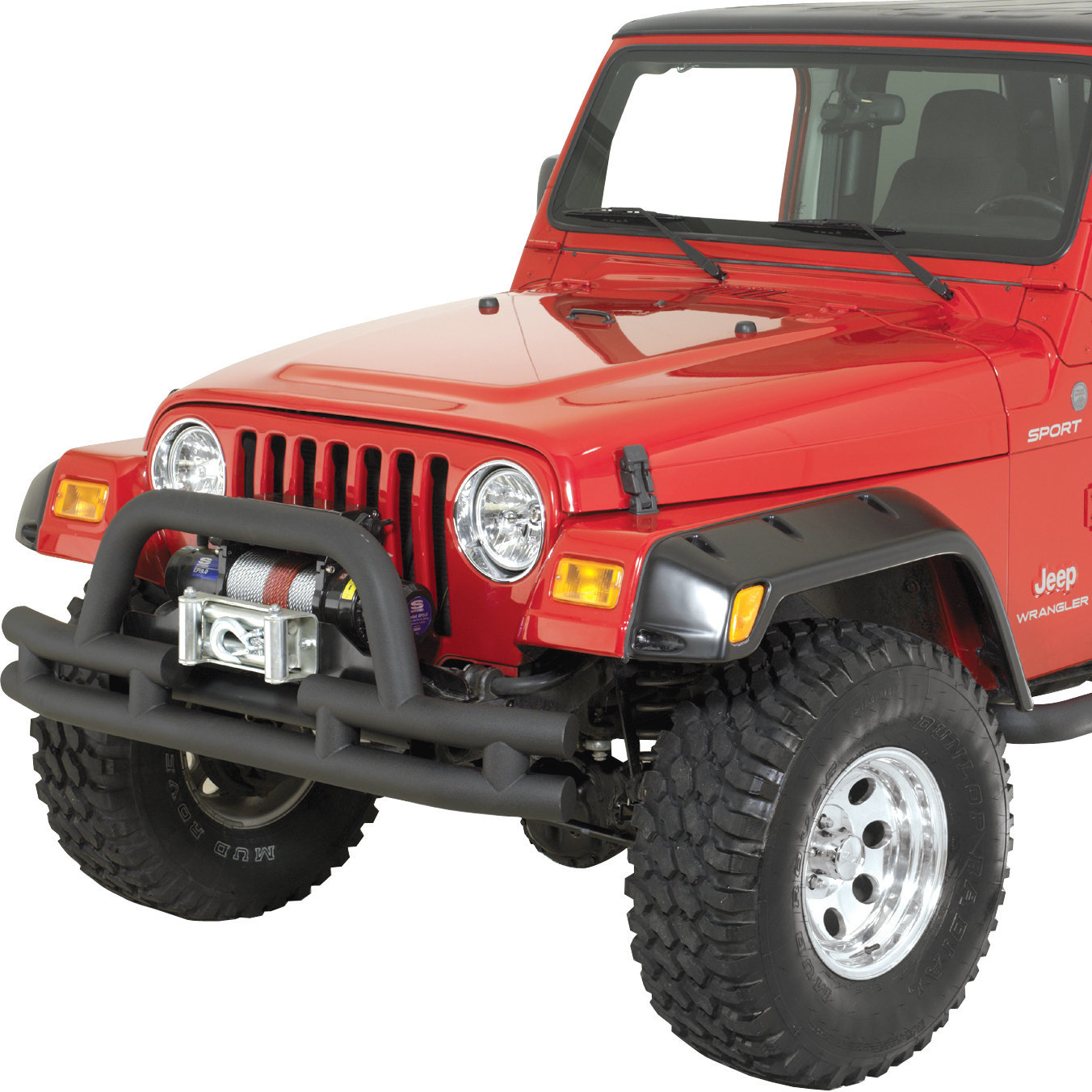 Rugged Ridge Front Tube Winch Bumper for 76-06 Jeep CJ-5, CJ-7, CJ-8  Scrambler, Wrangler YJ, TJ & Unlimited | Quadratec