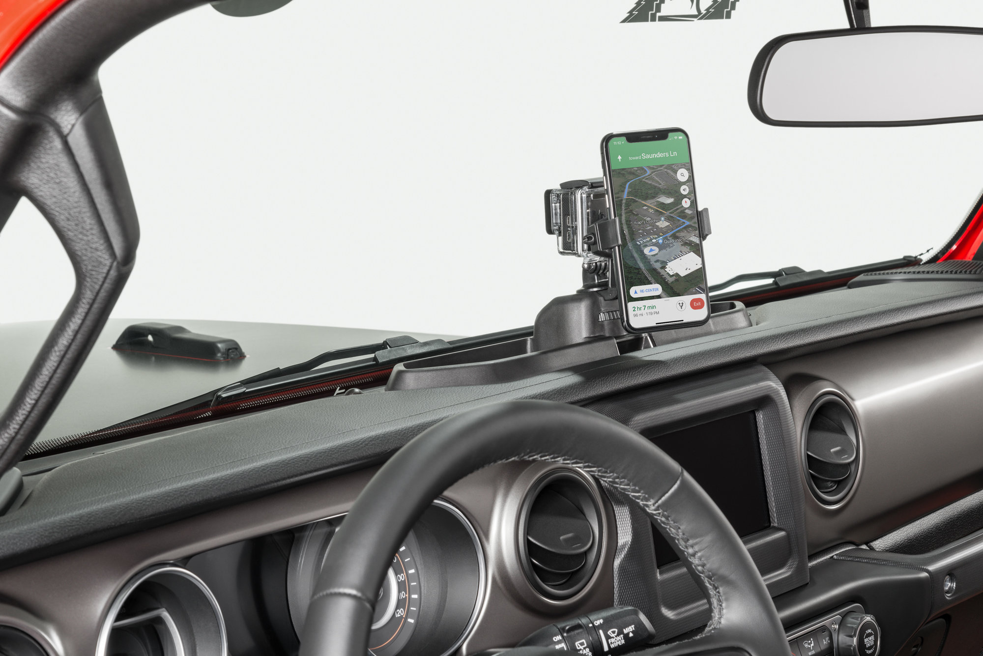 Rugged Ridge  Dash Multi-Mount Phone Kit for 18-20 Jeep Wrangler JL  & Gladiator JT | Quadratec