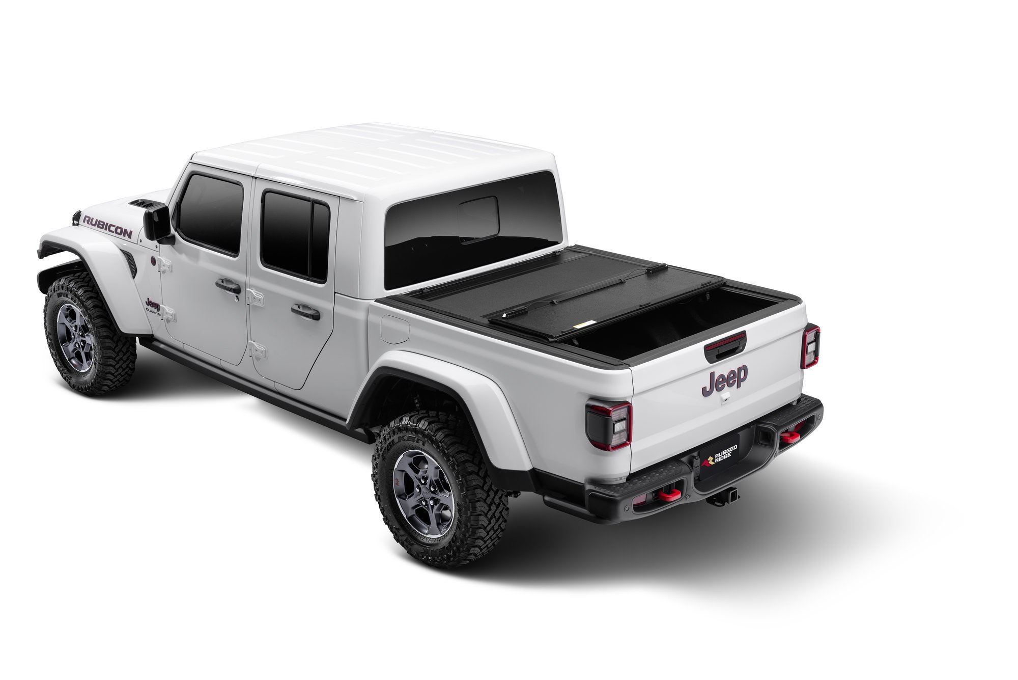 Rugged Ridge  Armis Hard Folding Bed Cover with LINE-X for 20-21  Jeep Gladiator JT | Quadratec