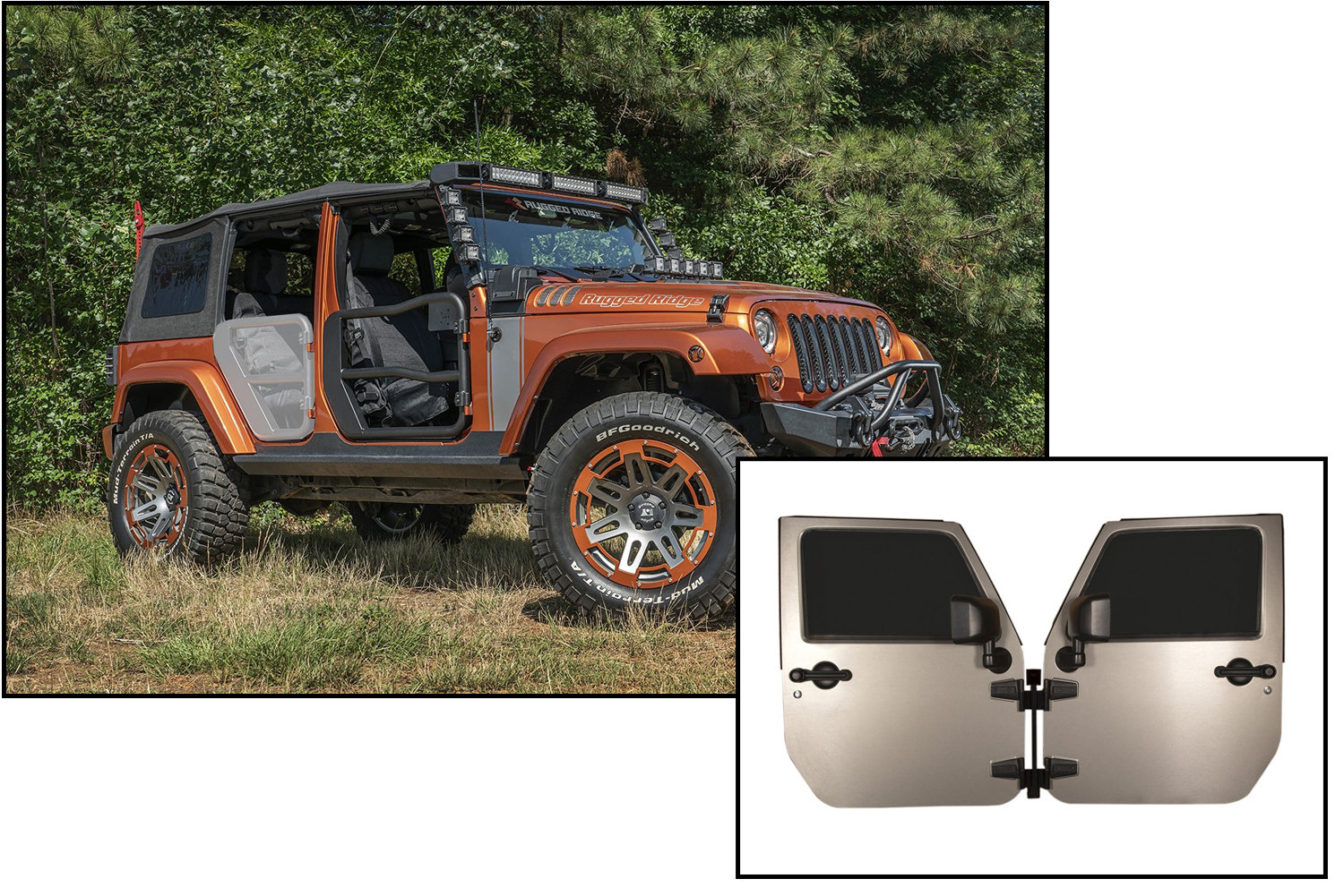 Rear Tube Doors For 07 18 Jeep Wrangler Jk Unlimited 4 Door