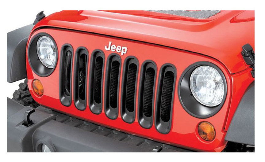 Rugged Ridge  Grille Inserts in Black for 07-18 Jeep Wrangler JK |  Quadratec