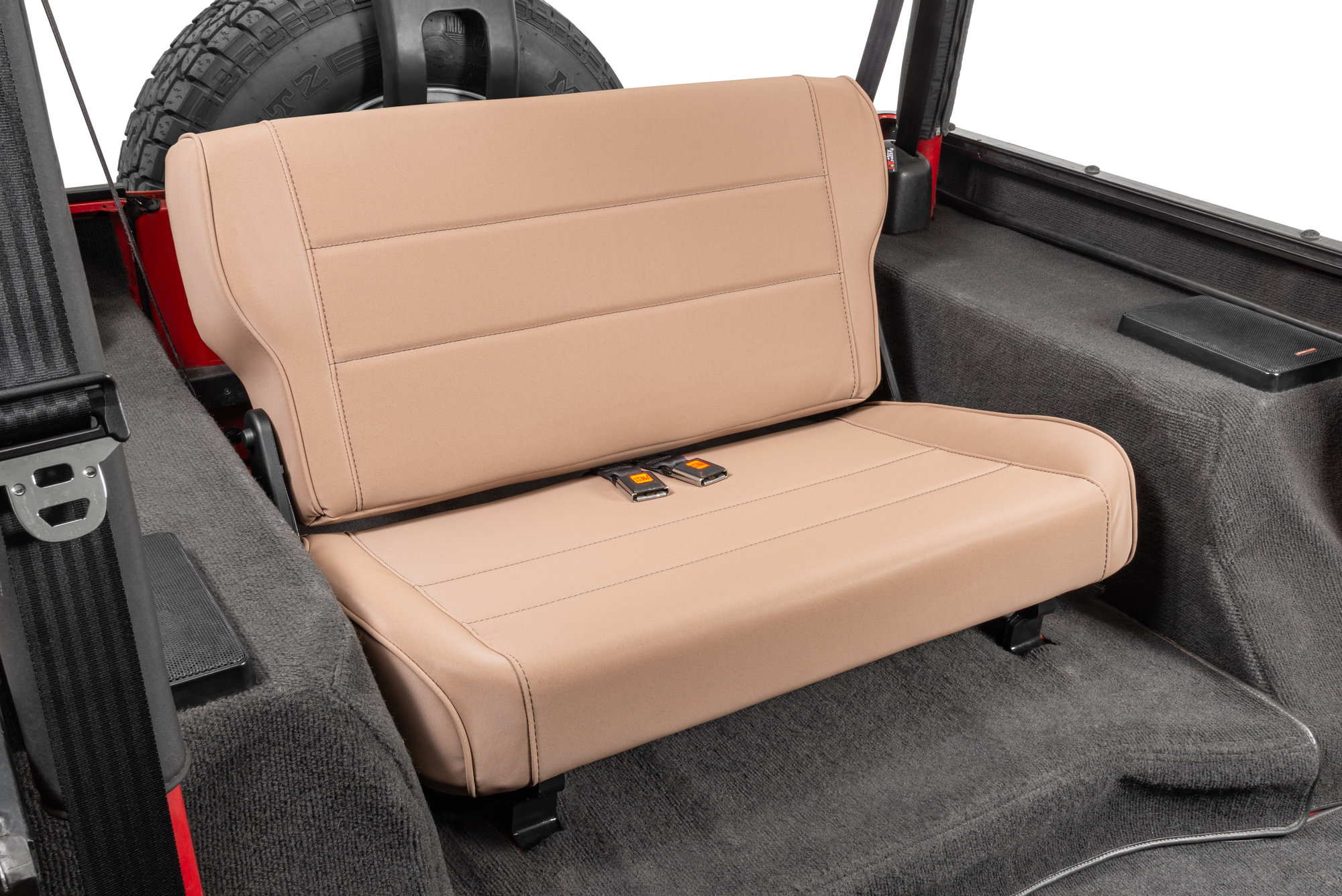 Rugged Ridge Fold & Tumble Vinyl Rear Seat for 76-95 Jeep CJ & Wrangler YJ  | Quadratec