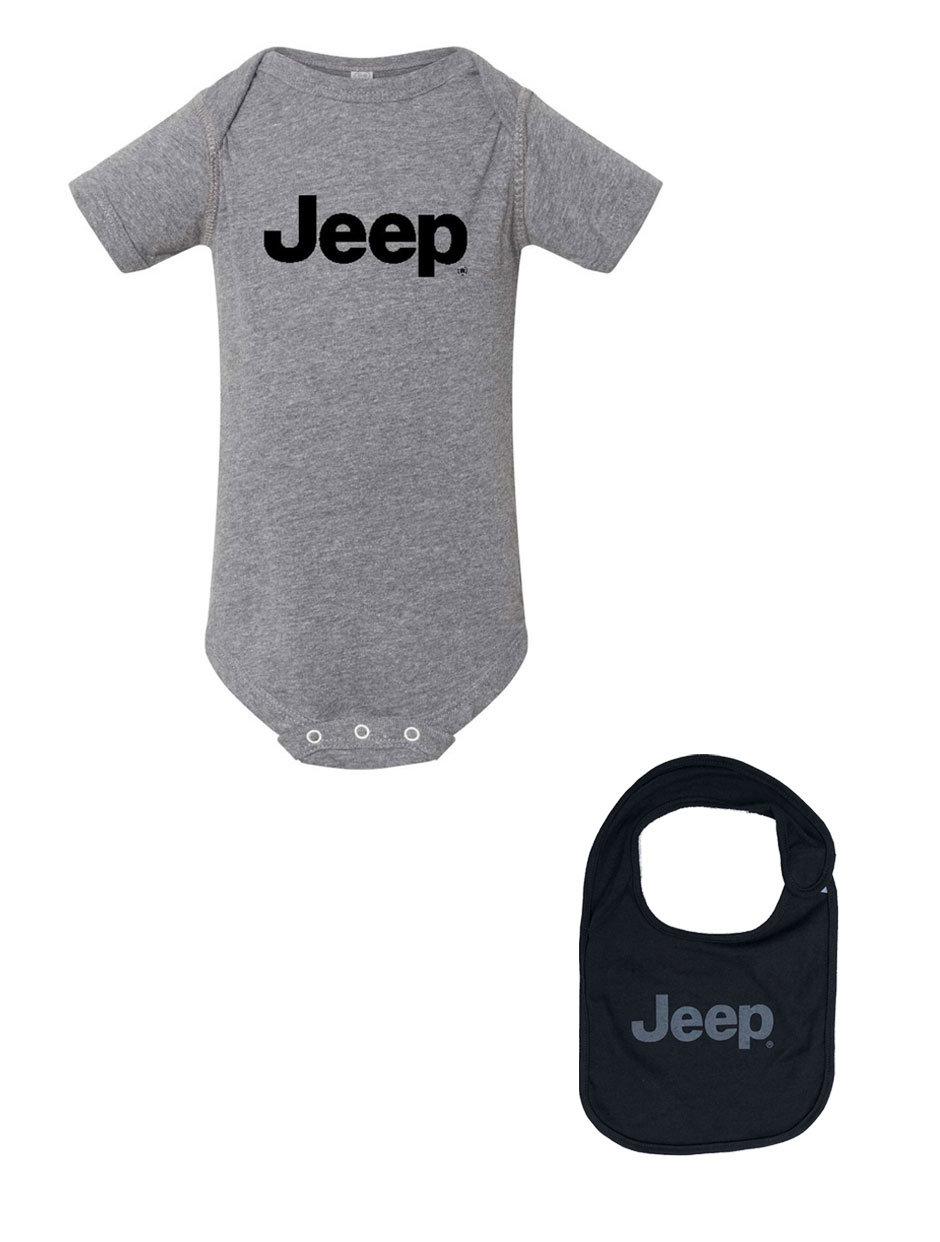 Jeep Merchandise Jeep Logo Baby Onesie Bib Combo Quadratec
