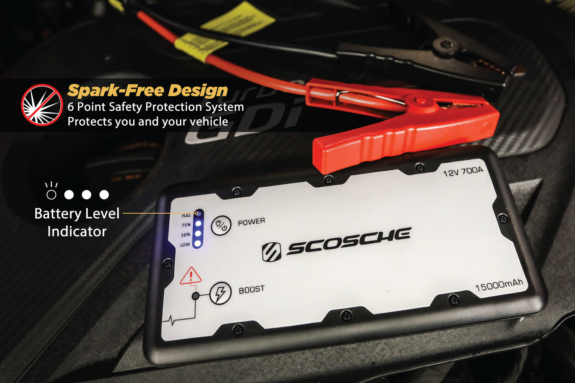 Scosche Power Up 600 Jump Starter With Flashlight And Portable Battery  Pbjf600 : Target