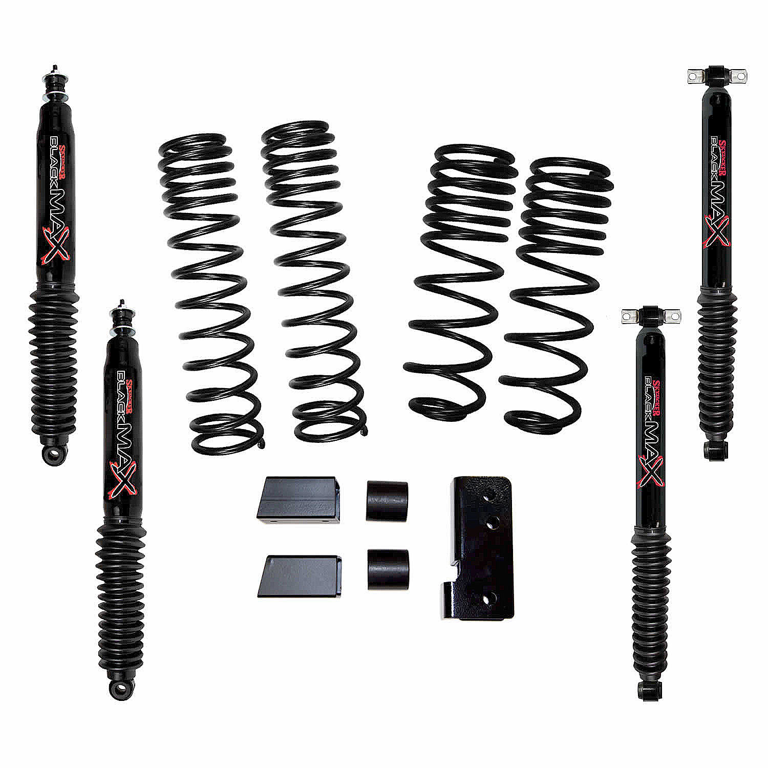 Skyjacker  Dual Rate Long Travel Coil Suspension System with Shocks  for 07-18 Jeep Wrangler JK 2 Door | Quadratec