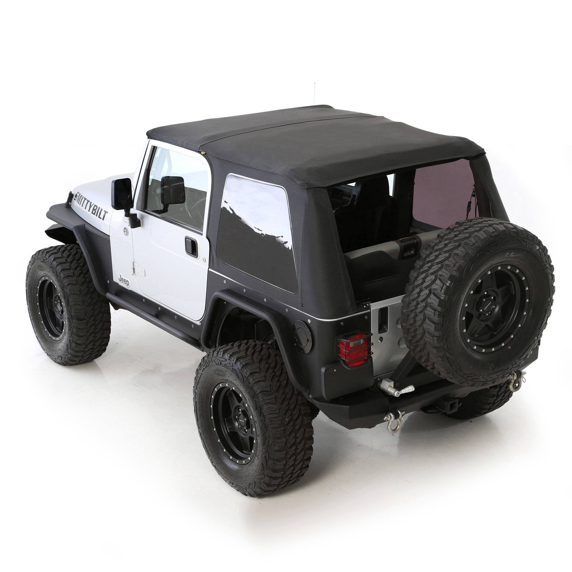 Smittybilt 9973235 Bowless Combo Soft Top for 97-06 Jeep Wrangler TJ |  Quadratec