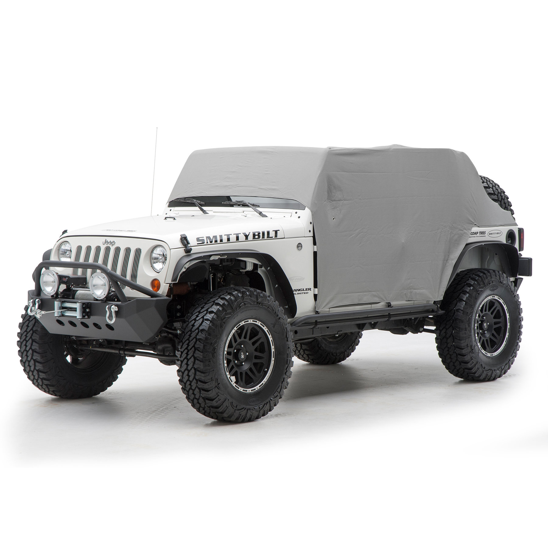 Smittybilt 1069 Cab Cover with Door Flaps in Gray for 07-18 Jeep Wrangler  Unlimited JK 4 Door | Quadratec