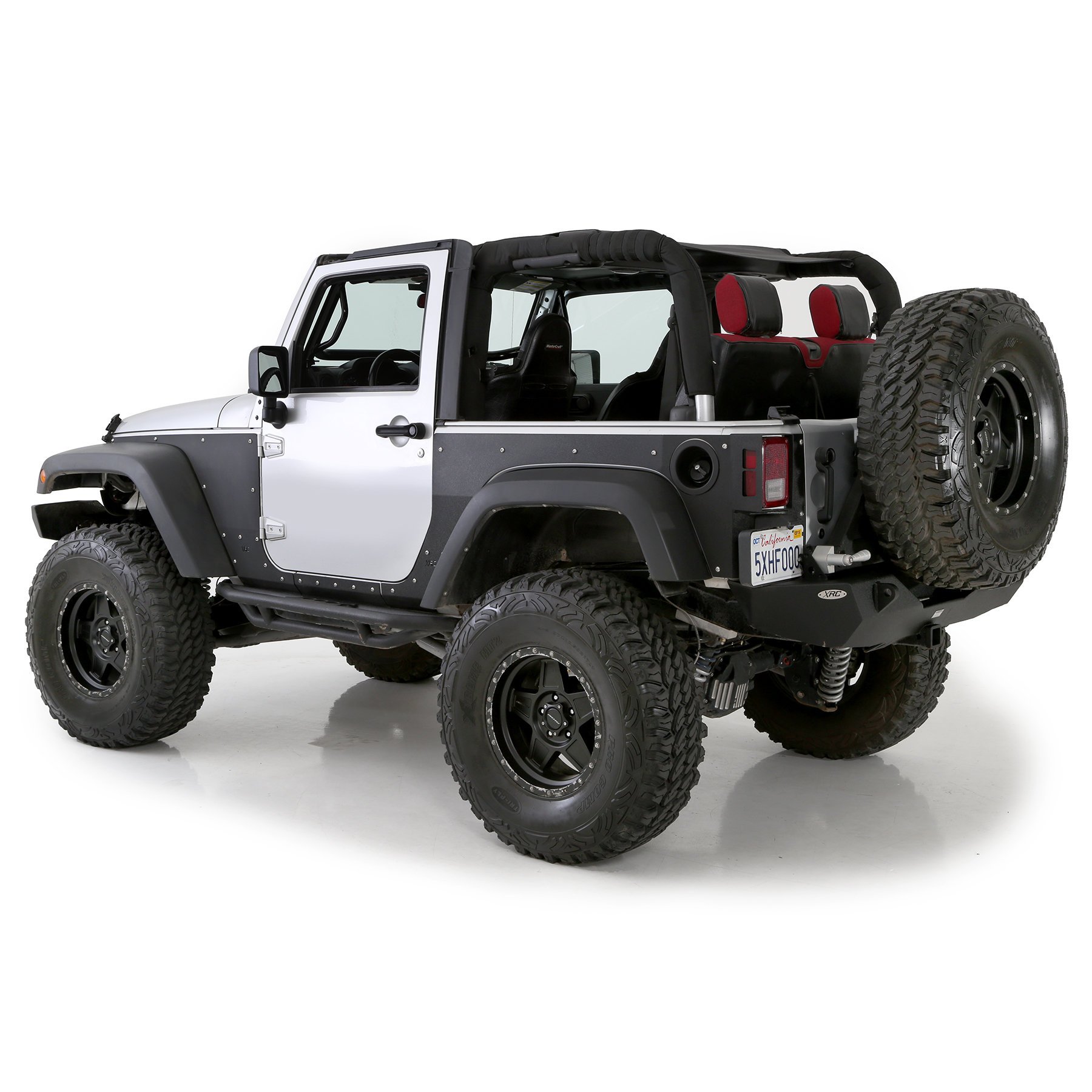 Smittybilt 76981 XRC Gen2 Rear Body Armor Skins for 07-18 Jeep Wrangler 2  Door | Quadratec