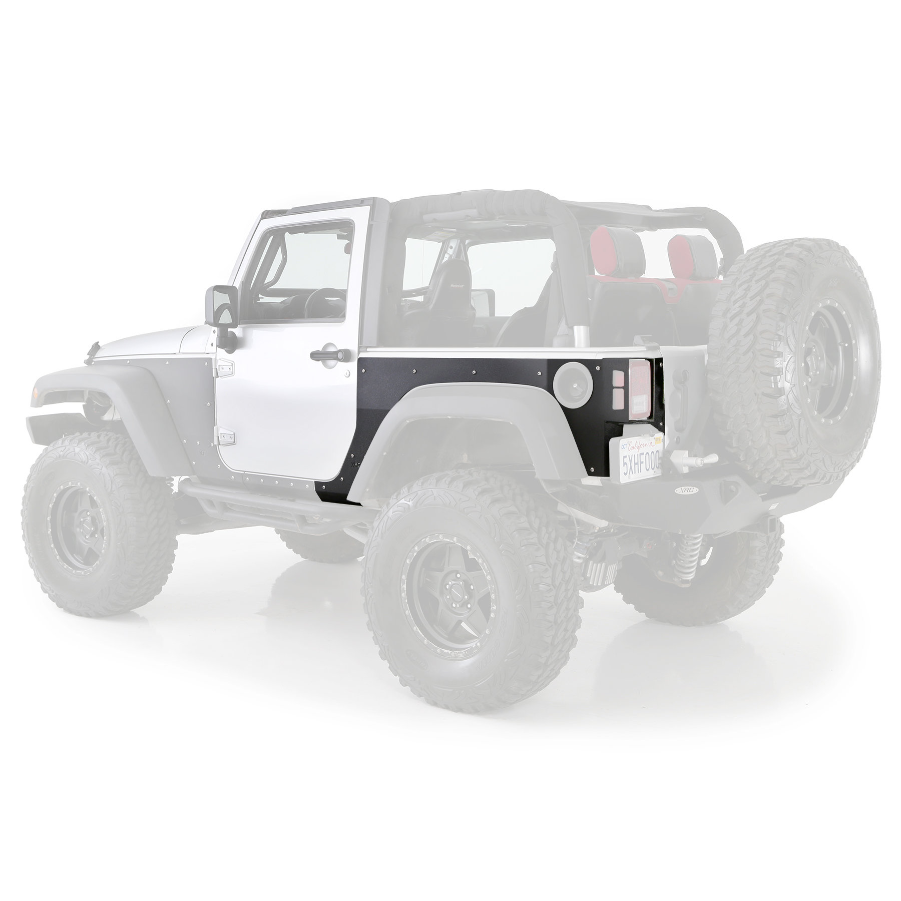 Smittybilt 76981 XRC Gen2 Rear Body Armor Skins for 07-18 Jeep Wrangler 2  Door | Quadratec