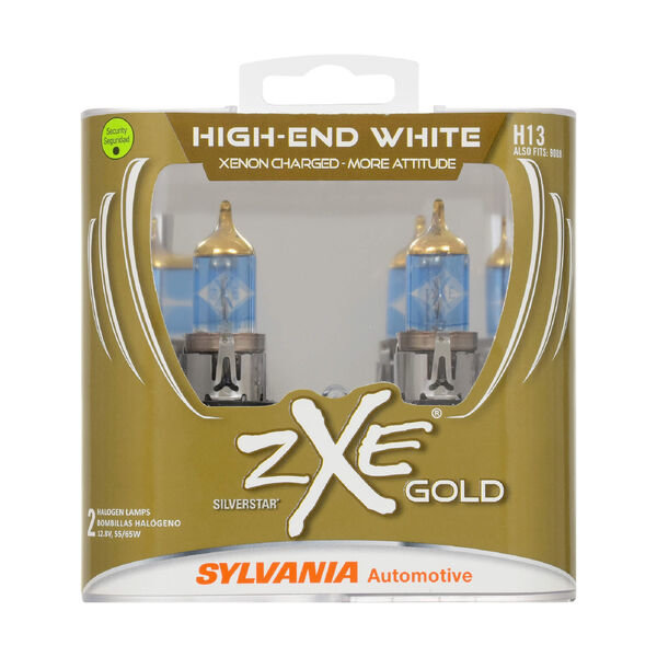 Sylvania H13SZG.BP2 #H13 SilverStar zXe Gold Halogen Headlight Bulb 2 Pack