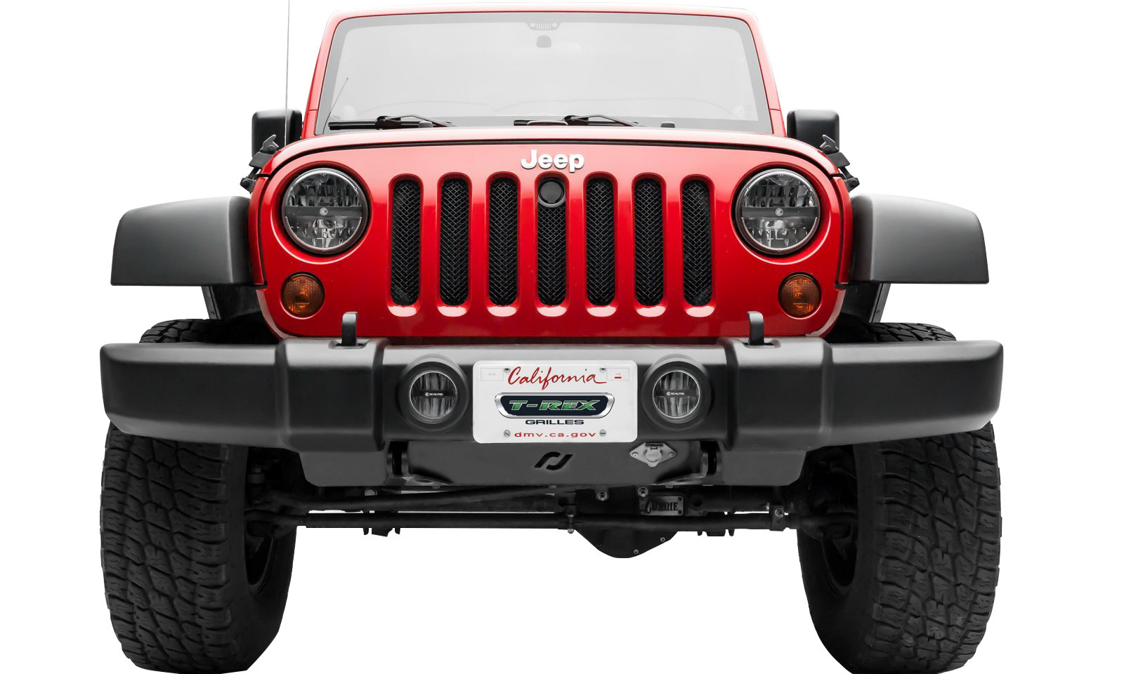 T-Rex 46482 Sport Series Formed Mesh Grille with Hood Lock Outlet for 07-18 Jeep  Wrangler JK | Quadratec
