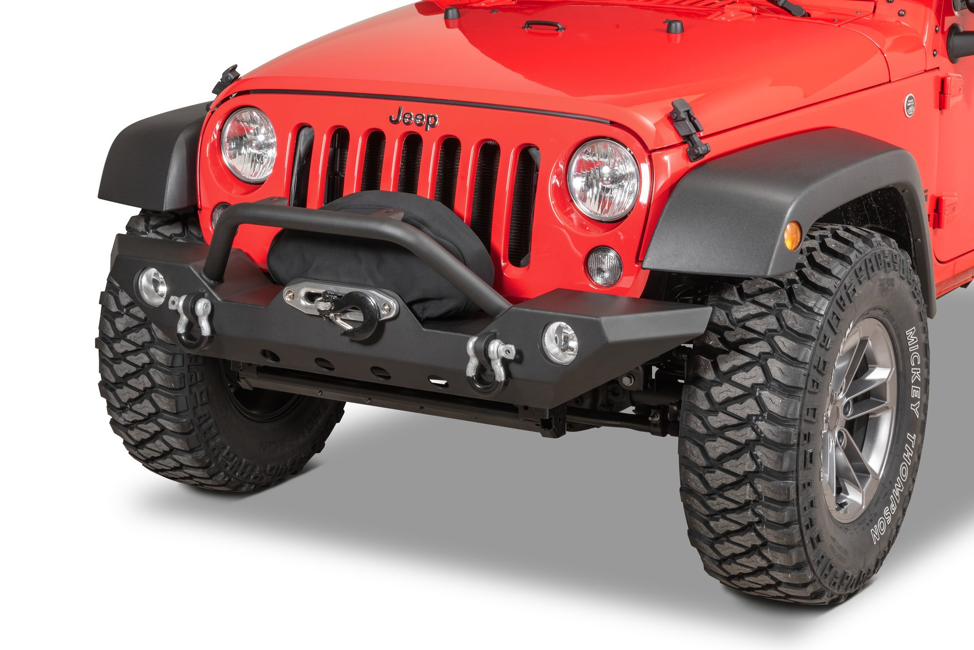 TACTIK HD Front Bumper with Hoop for 07-18 Jeep Wrangler JK | Quadratec