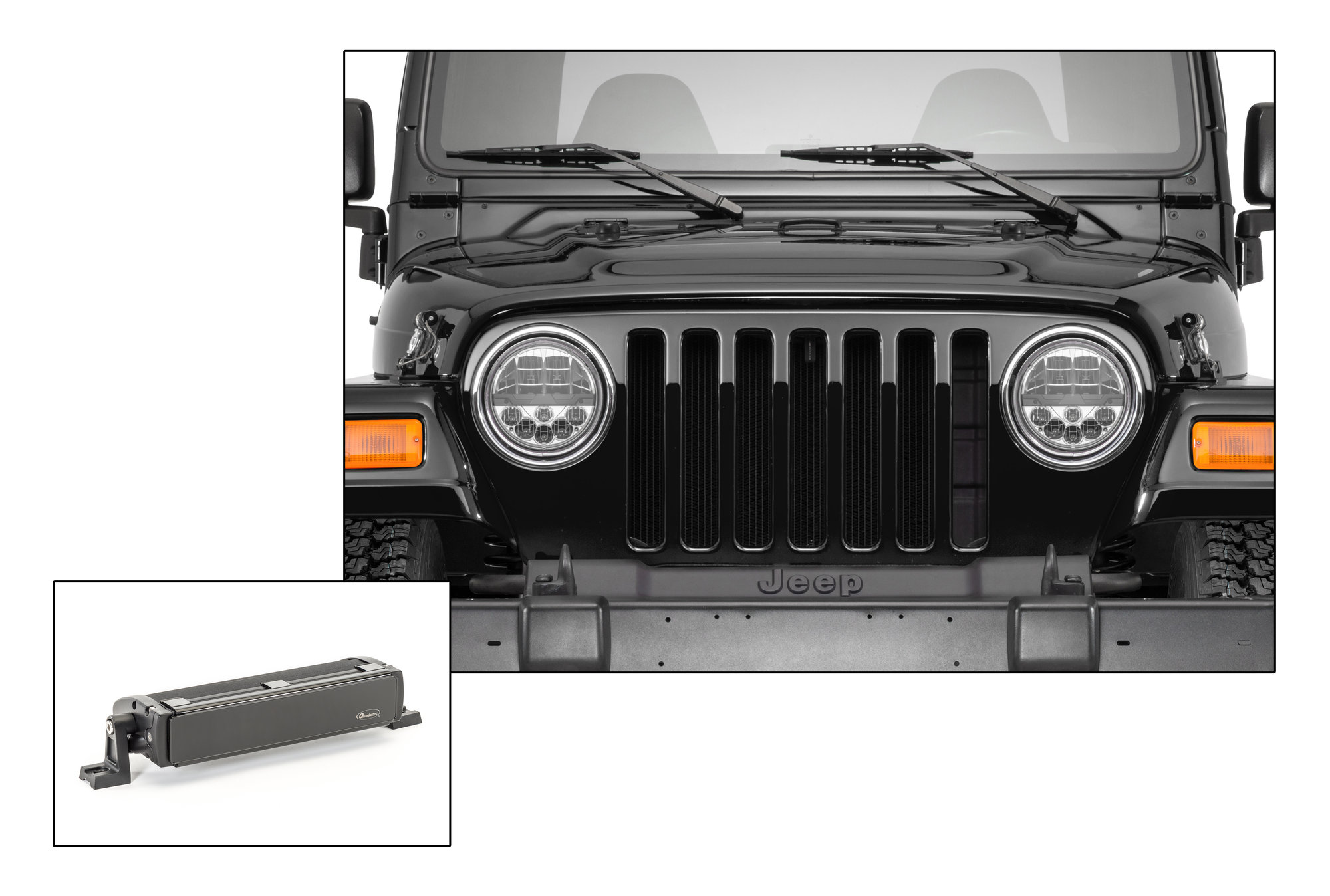 TACTIK Headlight Bonus Pack for 55-06 Jeep CJ & Wrangler TJ | Quadratec