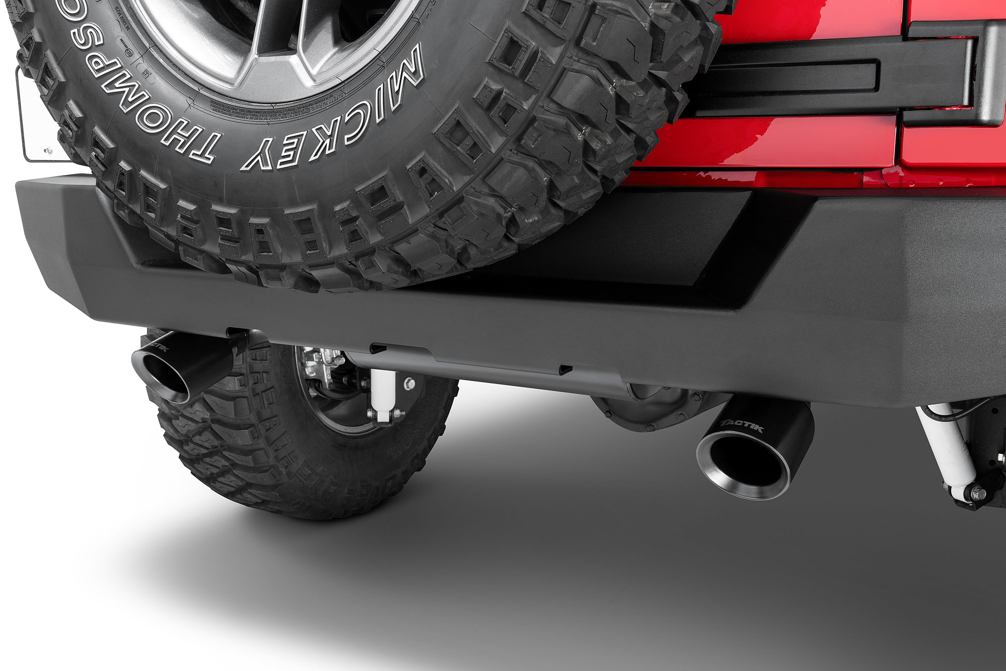 TACTIK 176131010 Axle Back Exhaust for 0718 Jeep Wrangler JK Quadratec