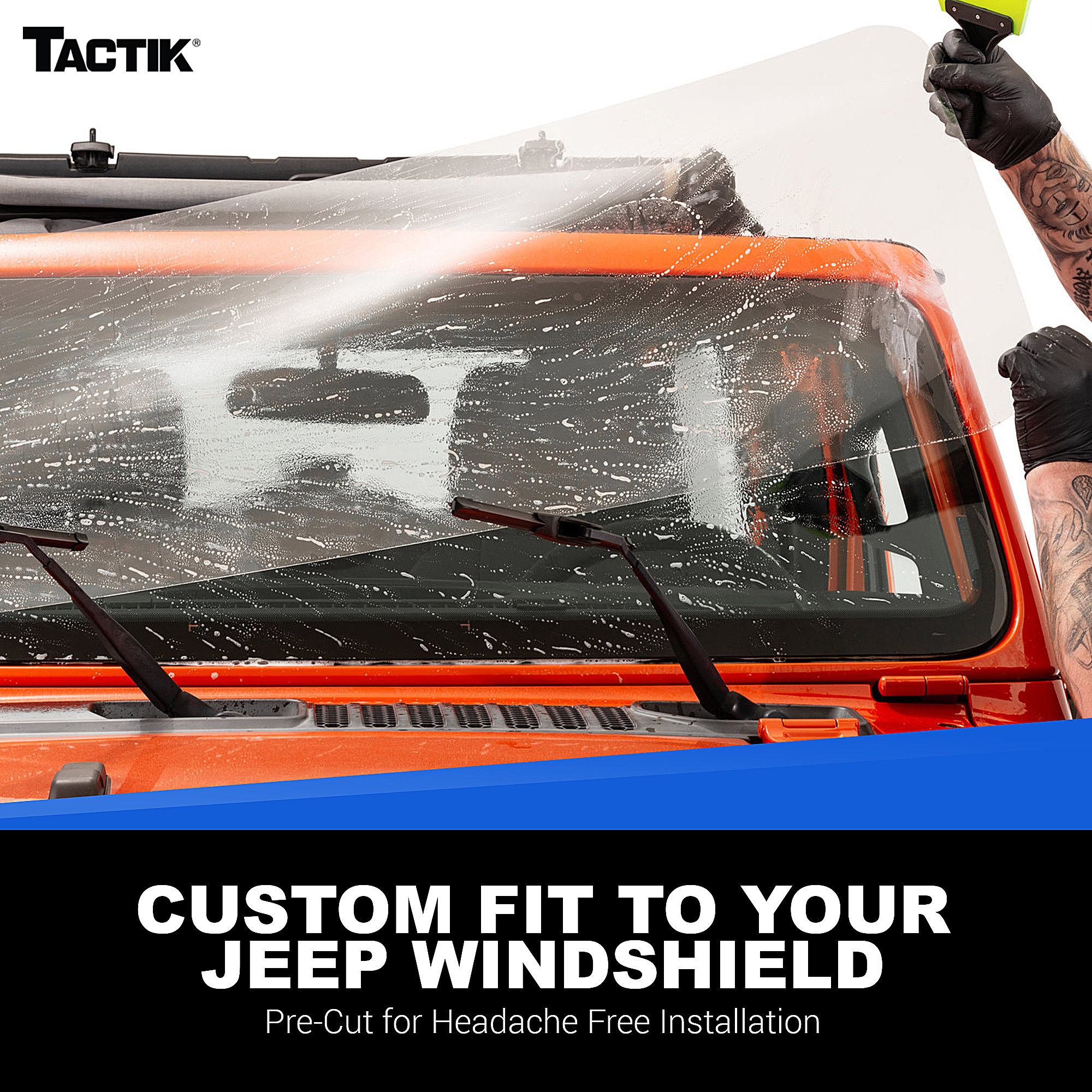 TACTIK Windshield Guard for 18-23 Jeep Wrangler JL and Gladiator JT |  Quadratec