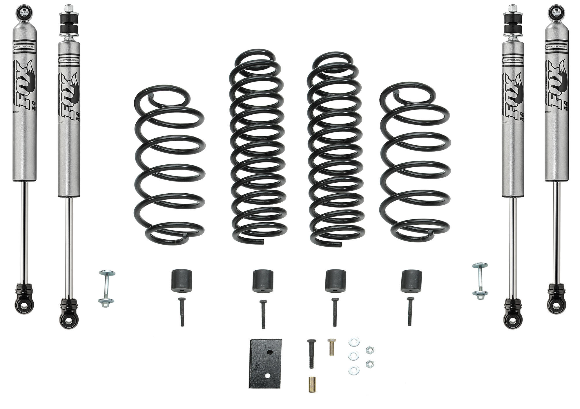 Quadratec 2.5 Coil Spring Suspension Lift Kit with FOX IFP Mono-Tube  Shocks for 97-06 Jeep Wrangler TJ & Unlimited