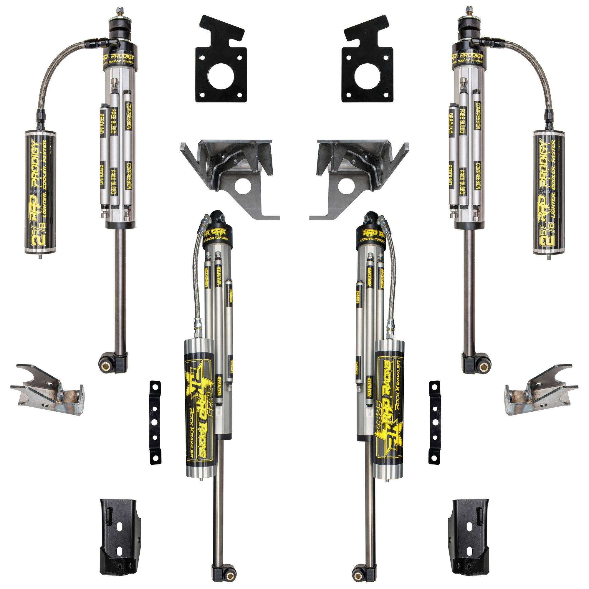 Rock Krawler 3 Tube Bypass Shock Upgrade Kit for 0718 Jeep Wrangler JK