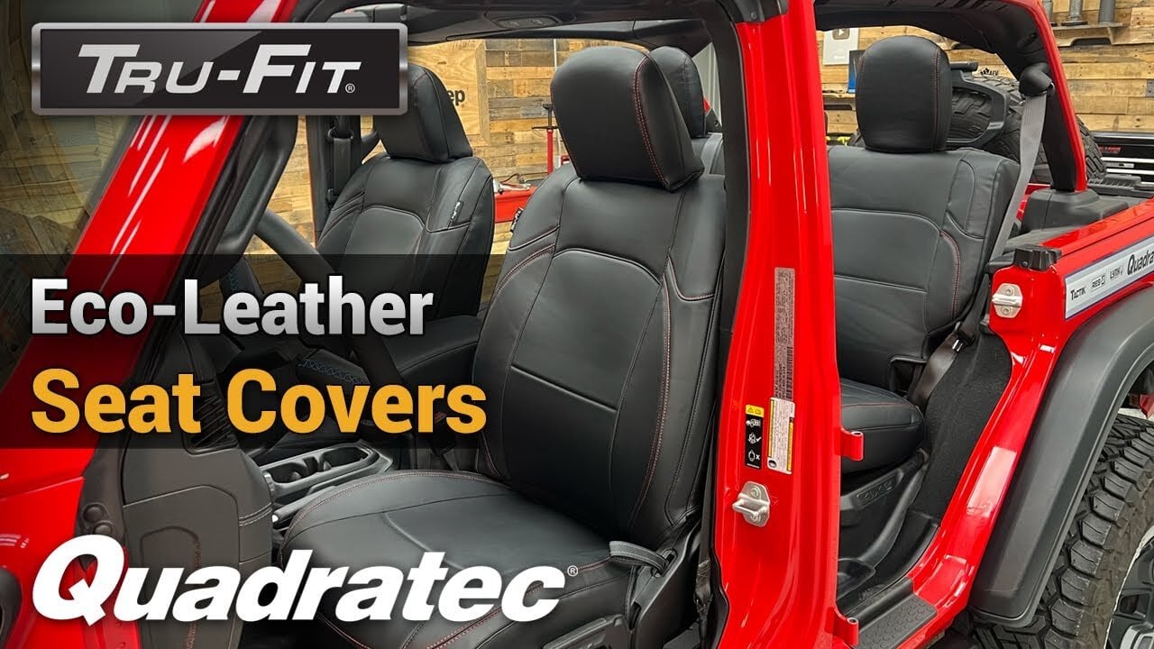 Embedded thumbnail for Quadratec Tru-Fit Eco-Leather Seat Covers Review | Best Jeep Wrangler &amp;amp; Gladiator Interior Upgrade