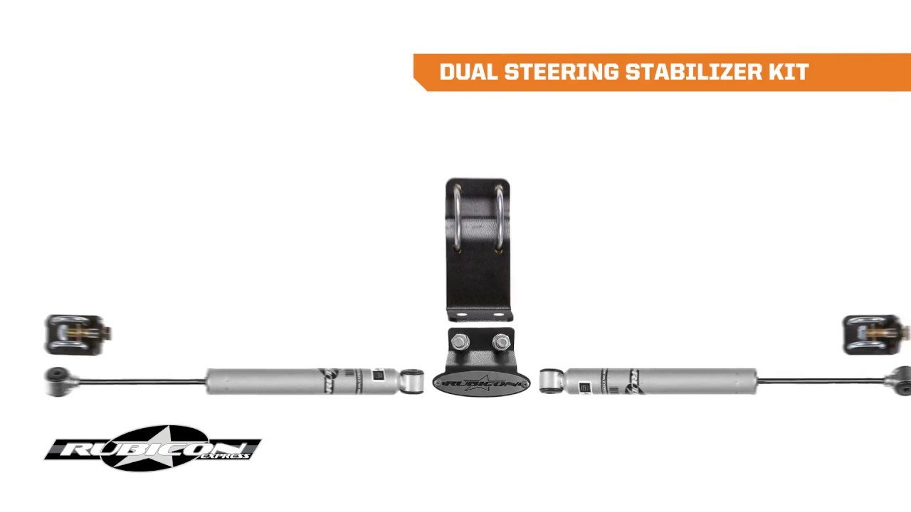 Rubicon Express RE1001M Dual Monotube Steering Stabilizer Kit for 0718