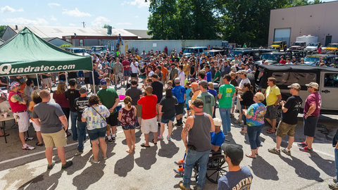 Crowd at Quadratec's Jeeps and Java