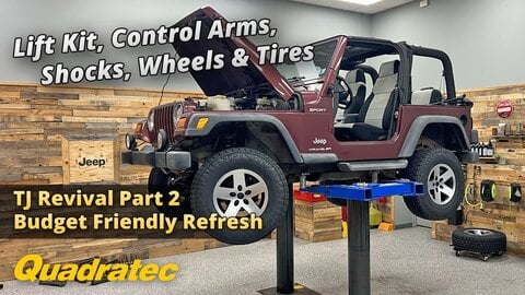 Embedded thumbnail for  TJ Revival Ep. 2 - Budget-Friendly Refresh: Lift Kit, Control Arms, Shocks, Wheels and Tires