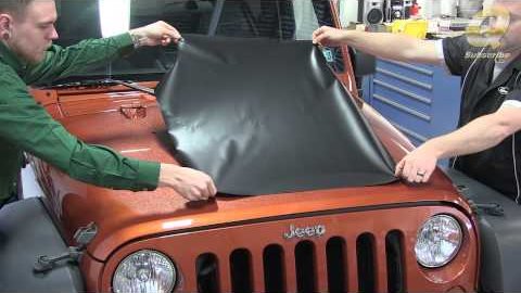 Embedded thumbnail for Quadratec Vinyl Hood Blackout for Jeep Wrangler JK Install
