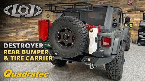 Embedded thumbnail for LoD Offroad Destroyer Series Rear Bumper &amp;amp; Tire Carrier with Accessory Mounts for Jeep Wrangler JL