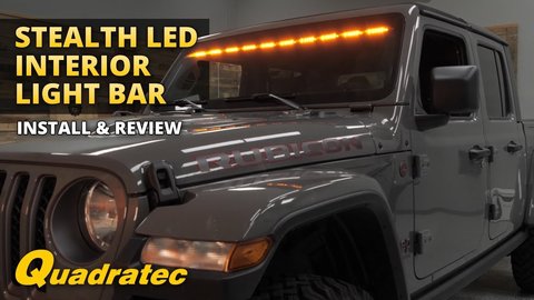 Embedded thumbnail for Quadratec LED Stealth Interior Mount Light Bar for Jeep Wrangler JL & Jeep Gladiator JT