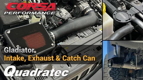 Embedded thumbnail for Corsa Performance Air Intake, Cat Back Exhaust &amp;amp; Oil Catch Can for Jeep Gladiator